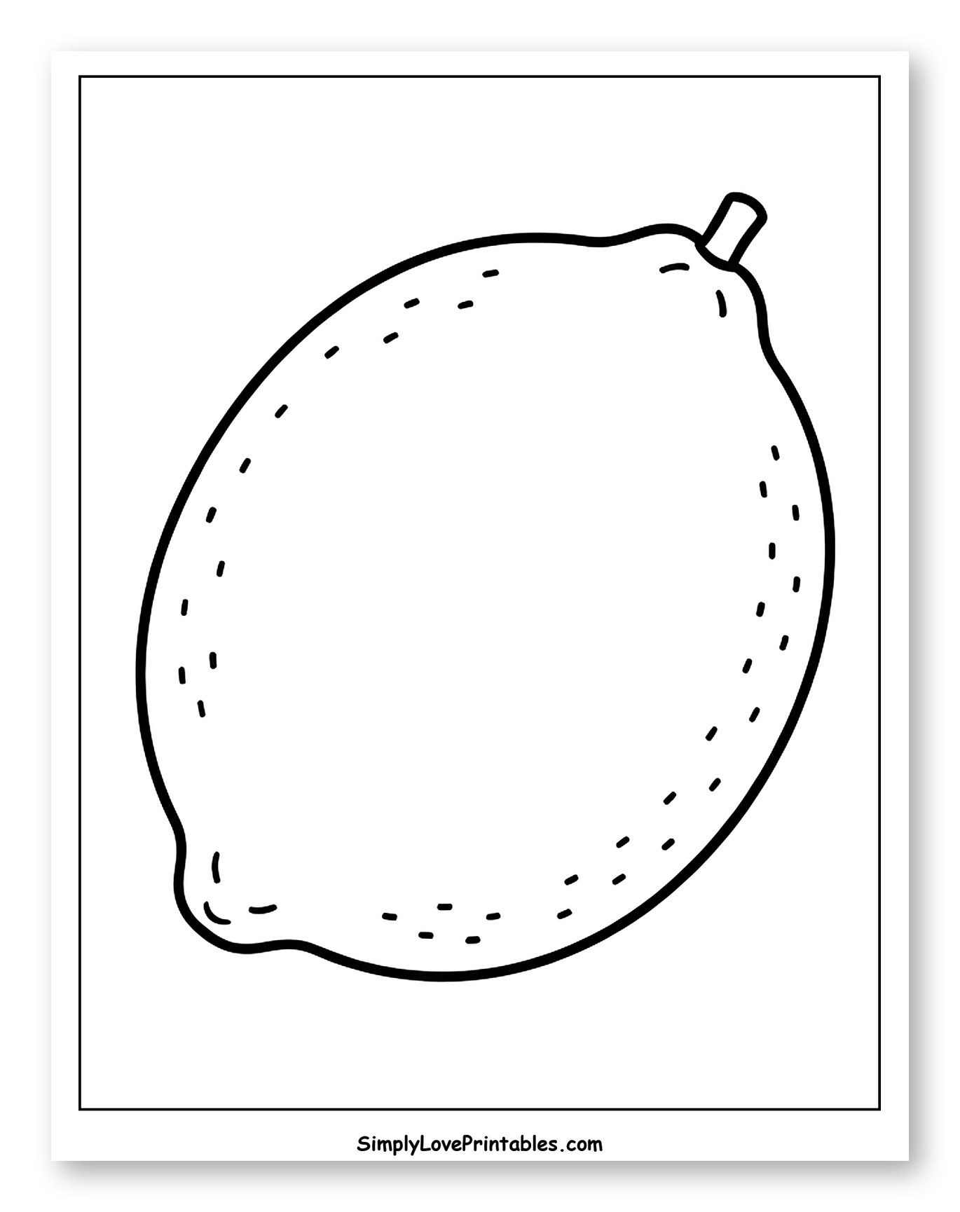 Simple Outline of a Whole Lime