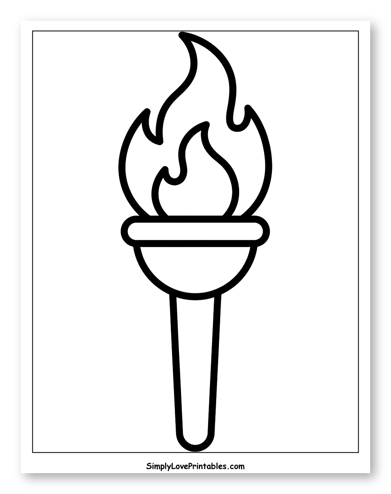 Simple Outline of an Olympic Torch