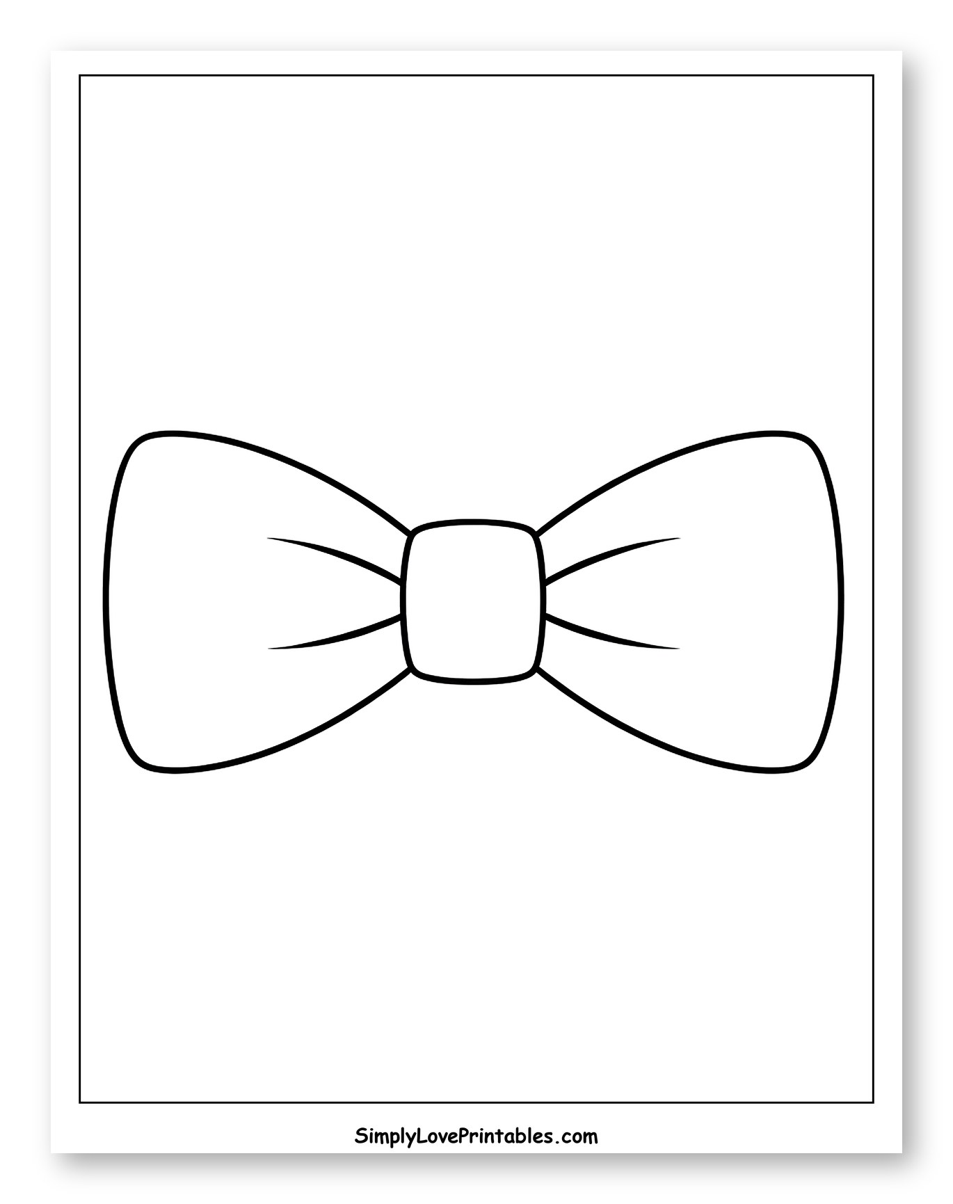 Simple Outlined Bow Tie