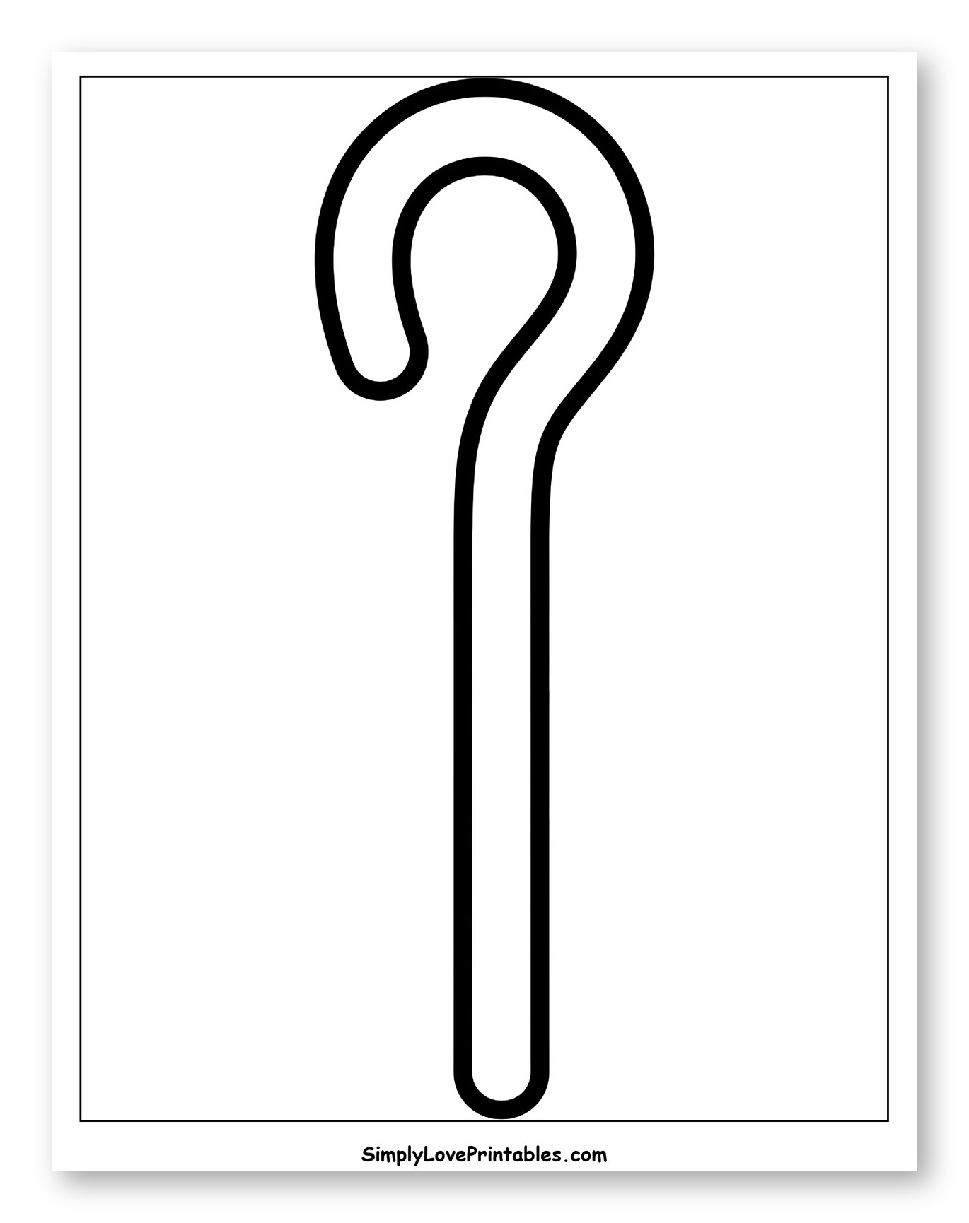 Simple Shepherd's Crook Outline