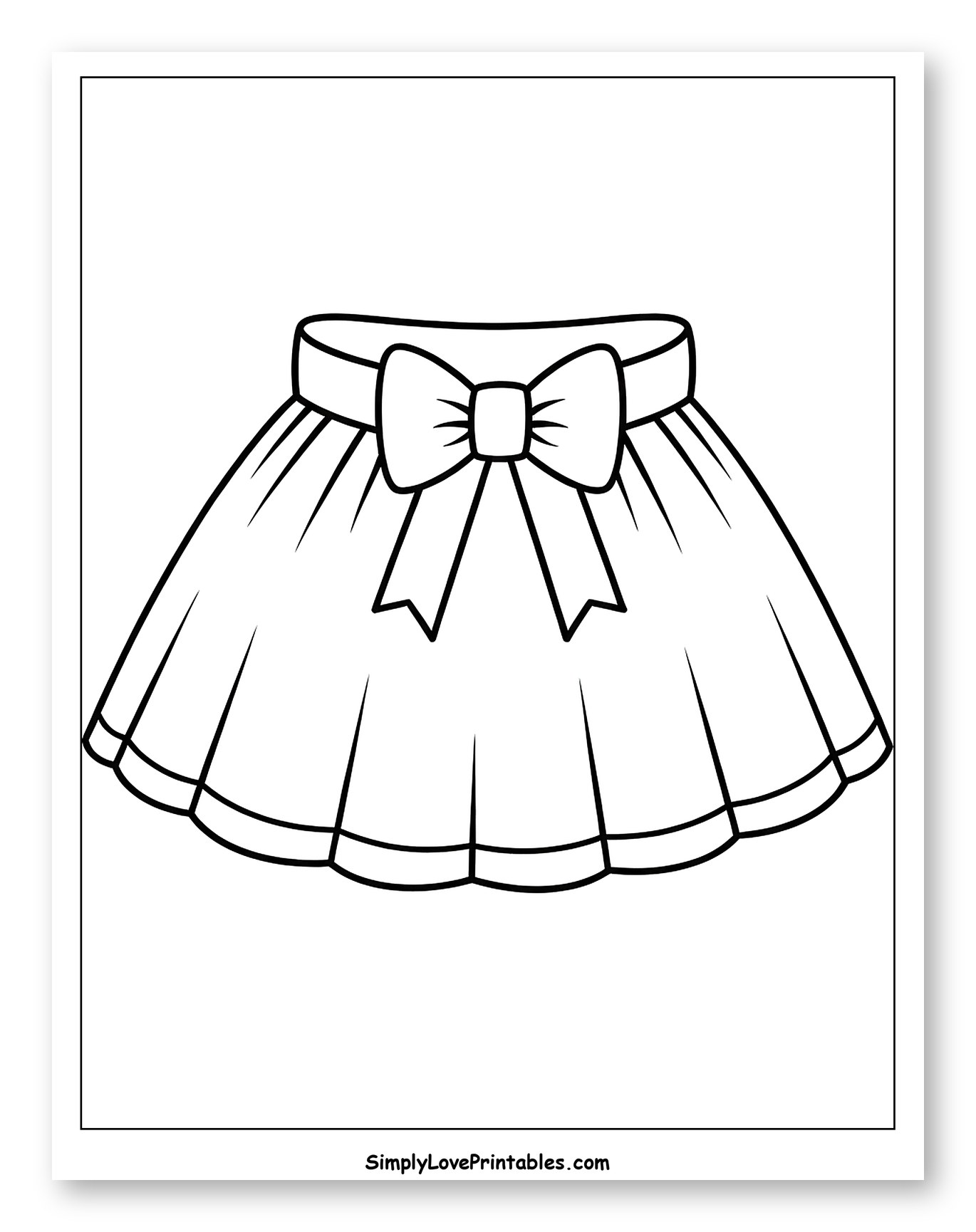 Simple Skirt with a Front Bow
