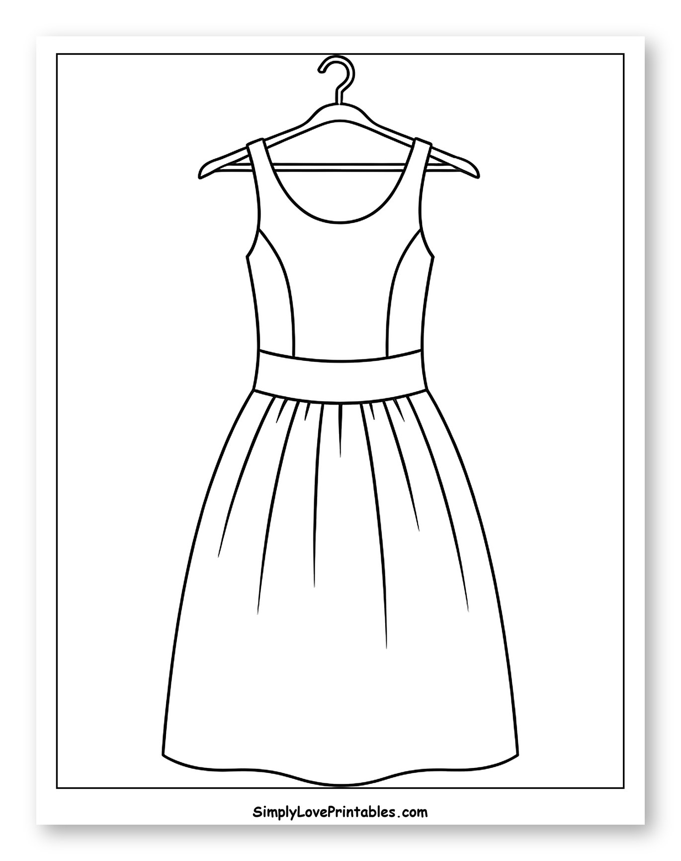 Simple Sleeveless Dress on a Hanger