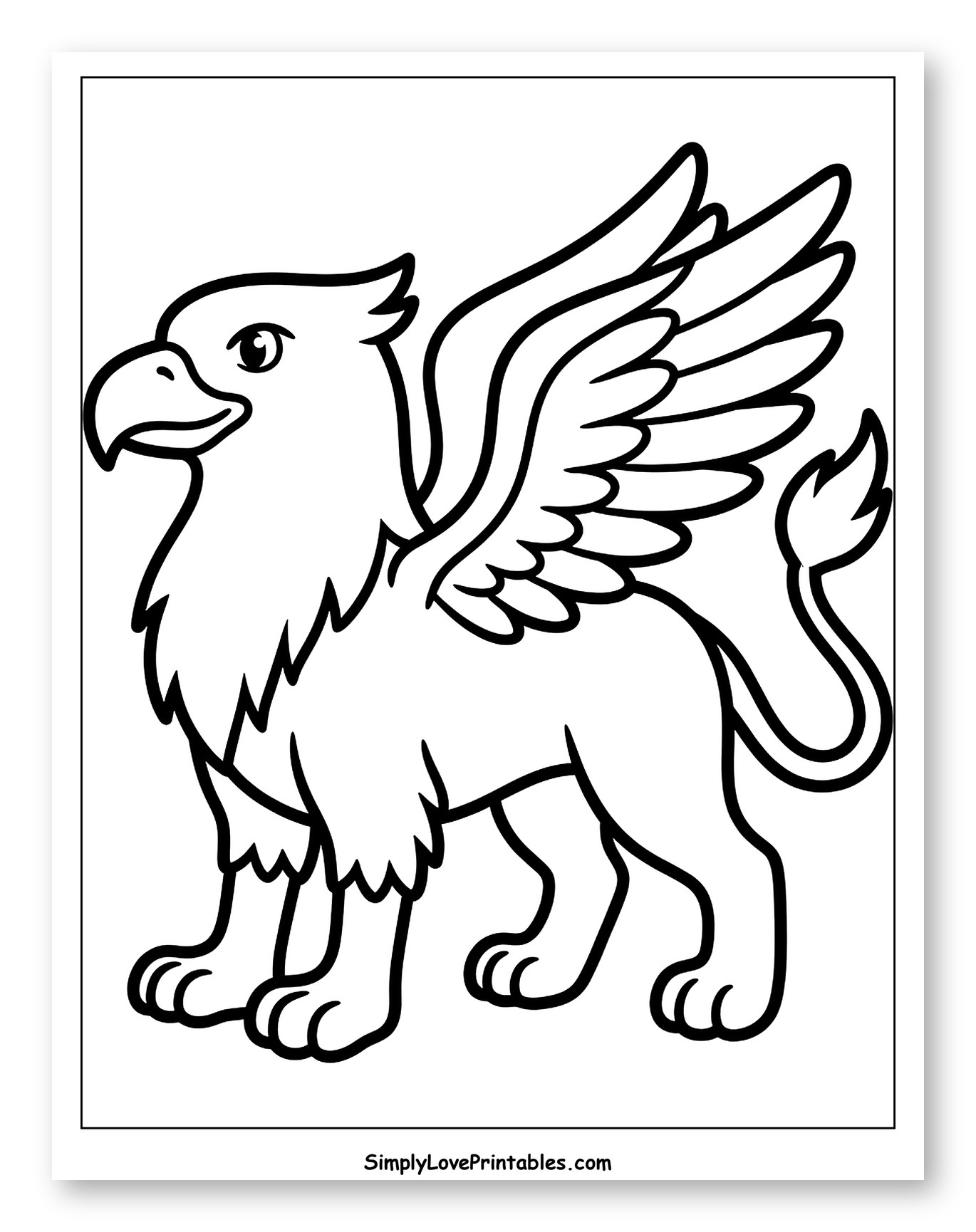 Simple Standing Griffin Mythical Creature