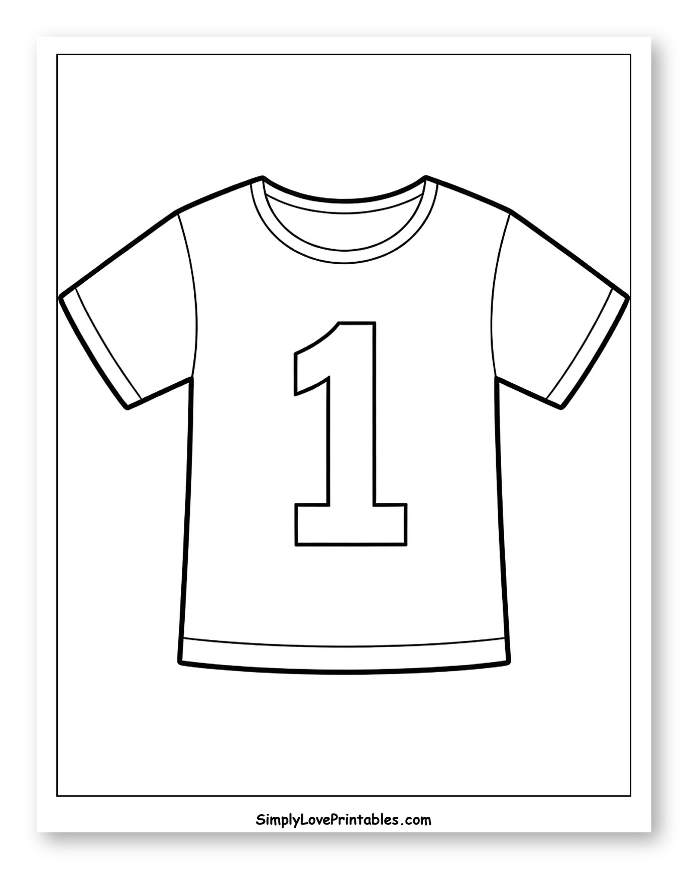 Simple T-Shirt with Number 1