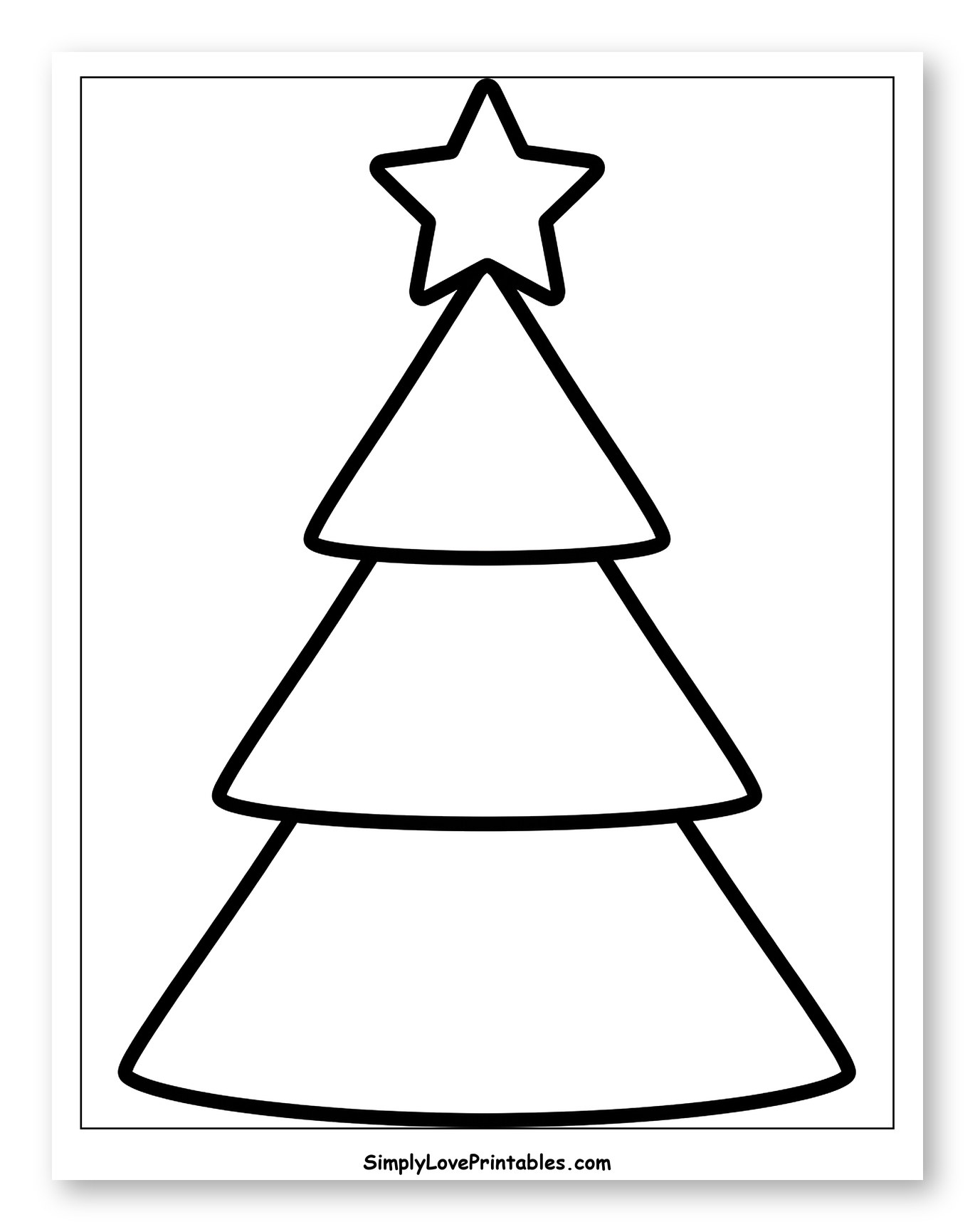 Simple Three Tiered Christmas Tree with Star