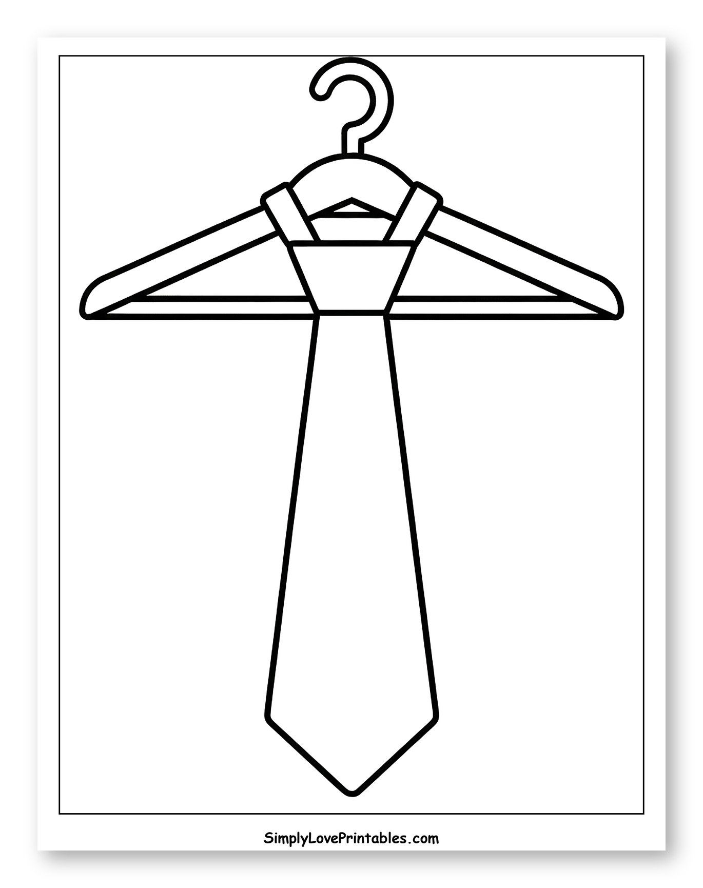 Simple Tie on a Clothes Hanger