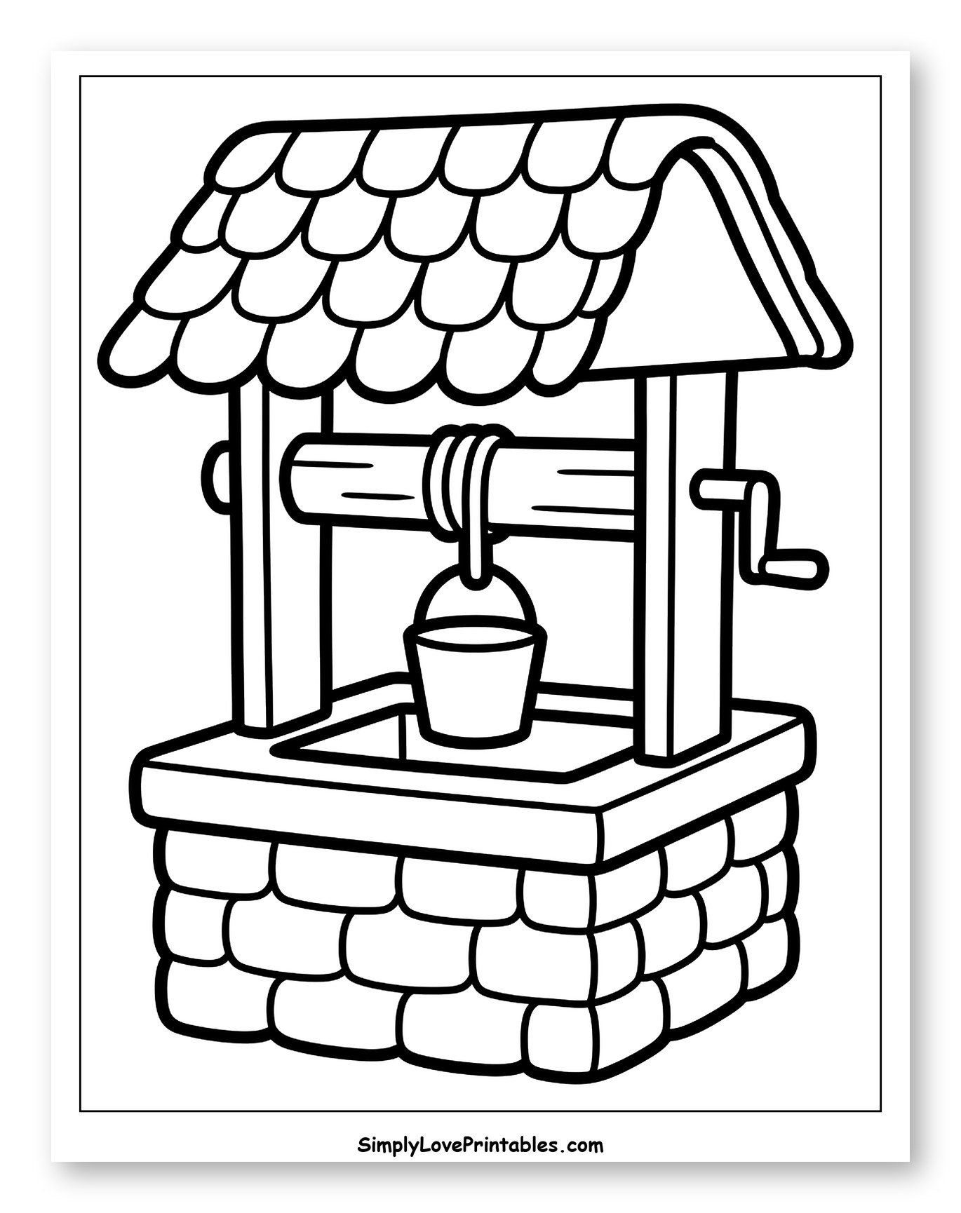 Simple Wishing Well with Bucket