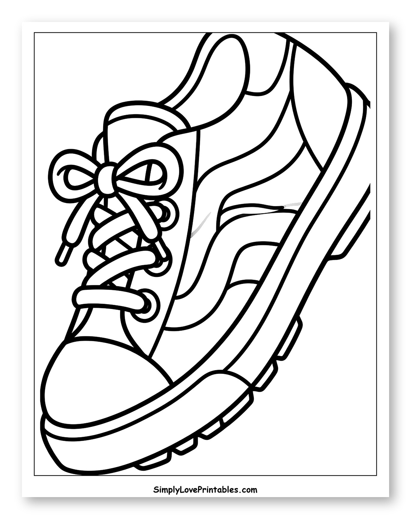 Single Athletic Shoe with Wavy Side Design