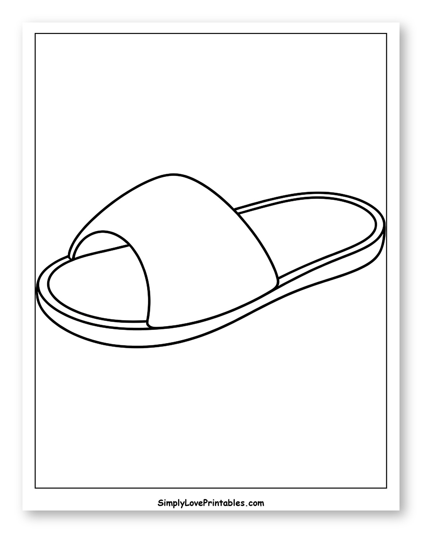 Single House Slipper Drawing