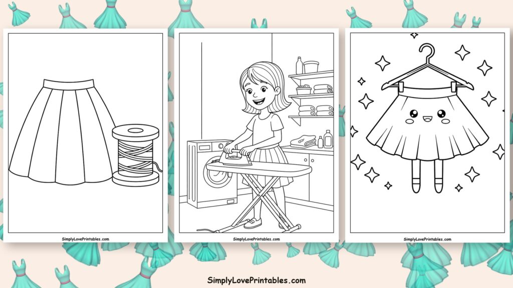 skirt coloring pages featured image