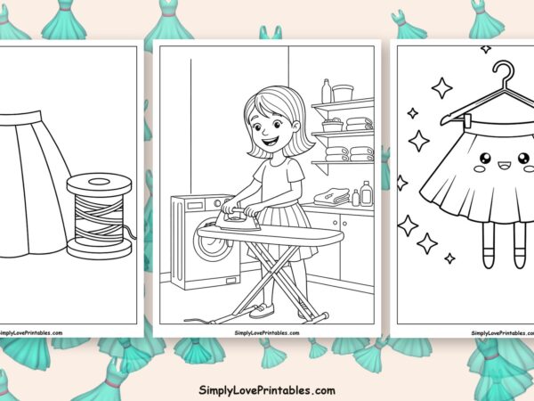 skirt coloring pages featured image