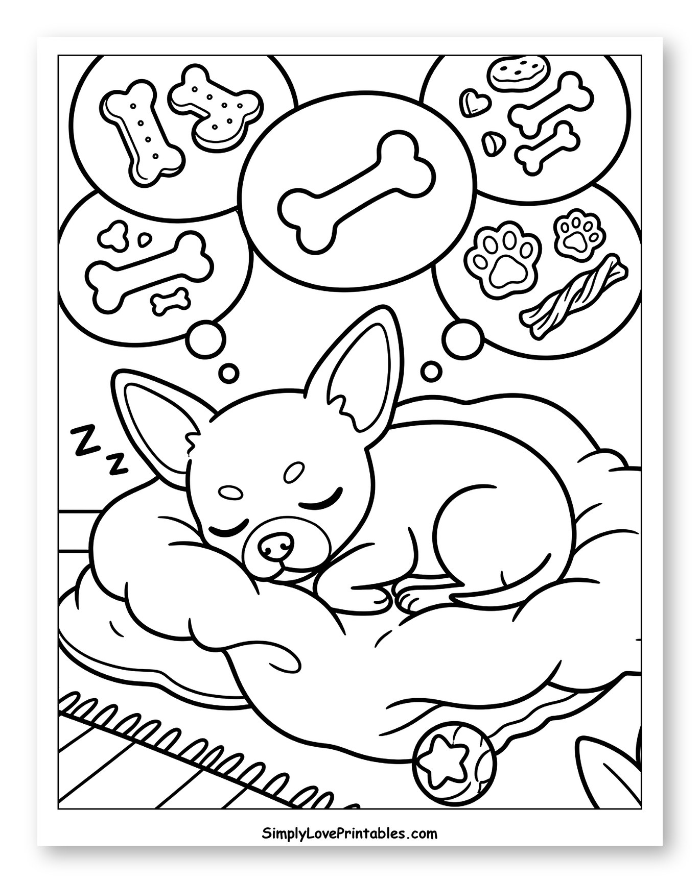 Sleeping Chihuahua Dreaming of Dog Treats