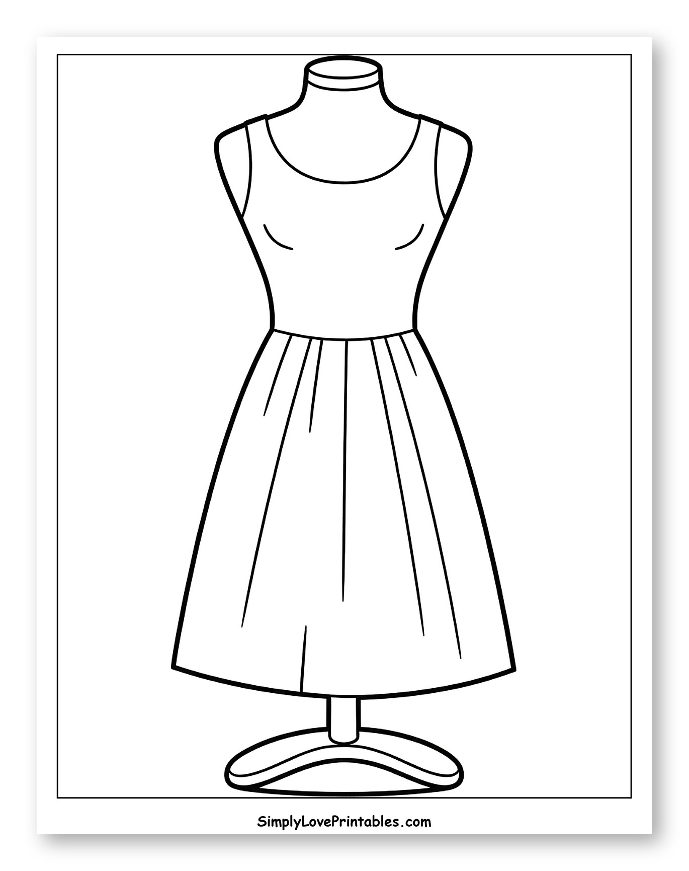 Sleeveless Dress on a Dress Form