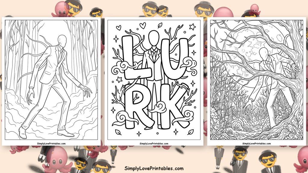 Slender Man coloring pages featured image