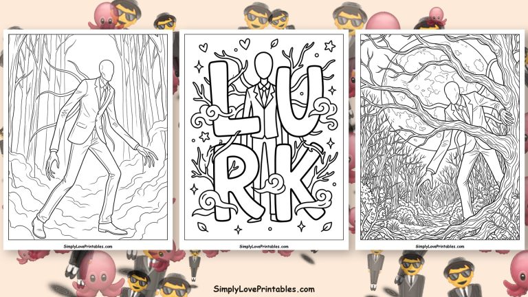 Slender Man coloring pages featured image