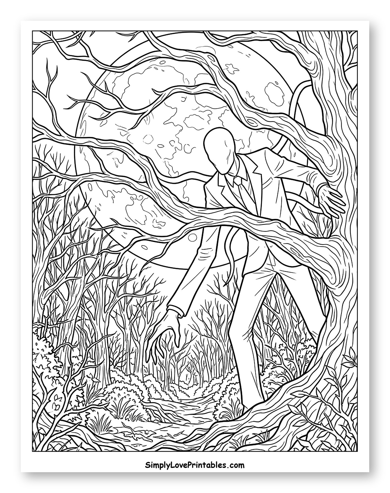 Slender Man Emerges from Twisted Trees