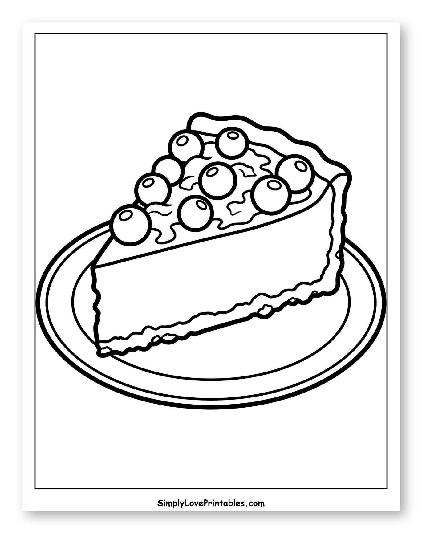 Slice of Cheesecake with Berries on a Plate