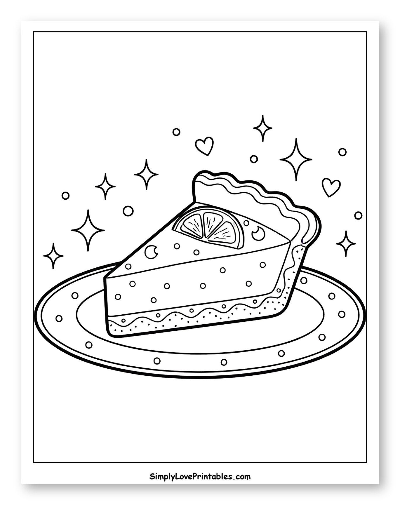 Slice of Lime Pie on a Plate