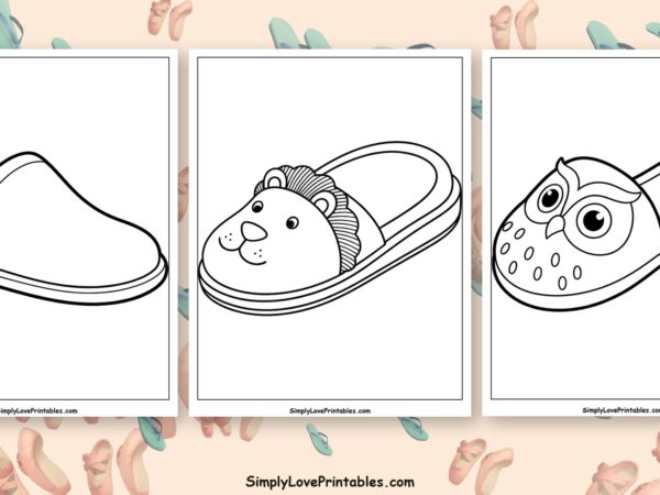 Slippers coloring pages featured image