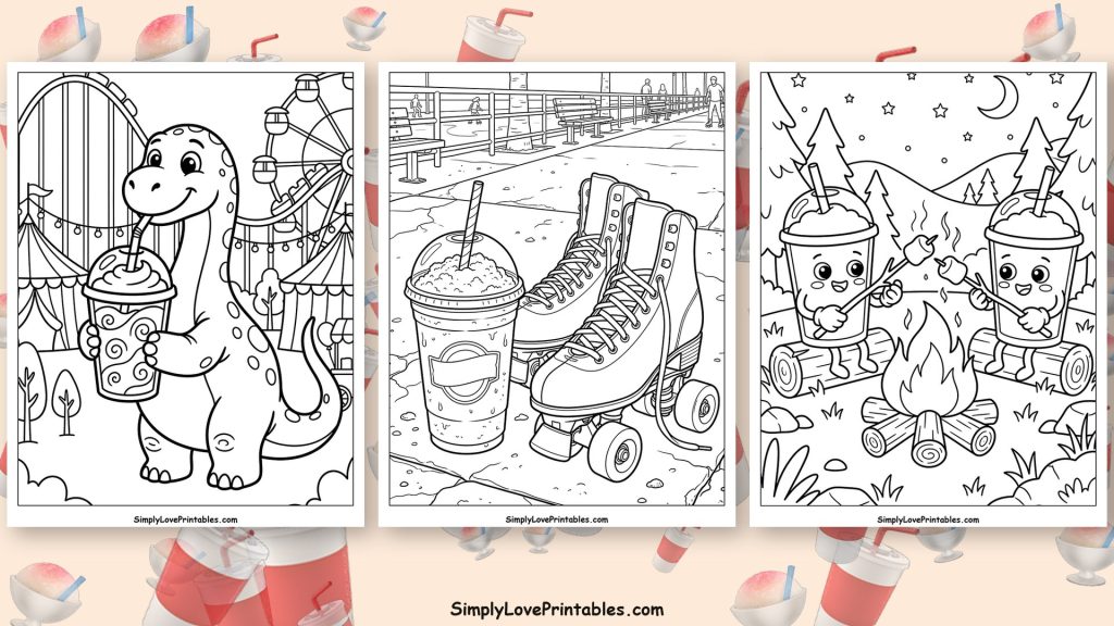 Slushie coloring pages featured image