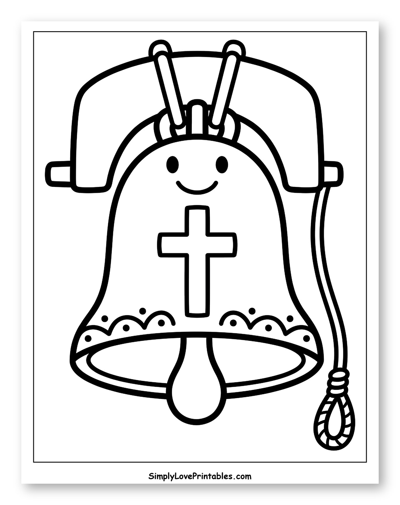 Smiling Bell with Christian Cross