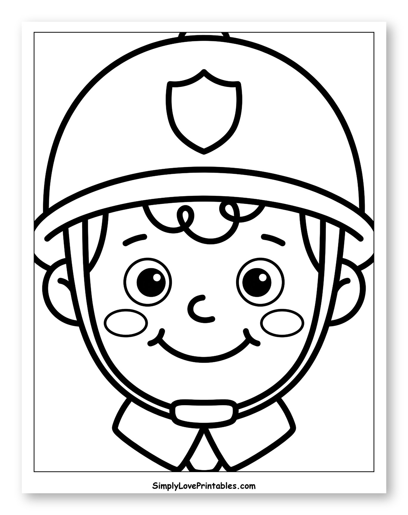 Smiling Boy in Firefighter Helmet