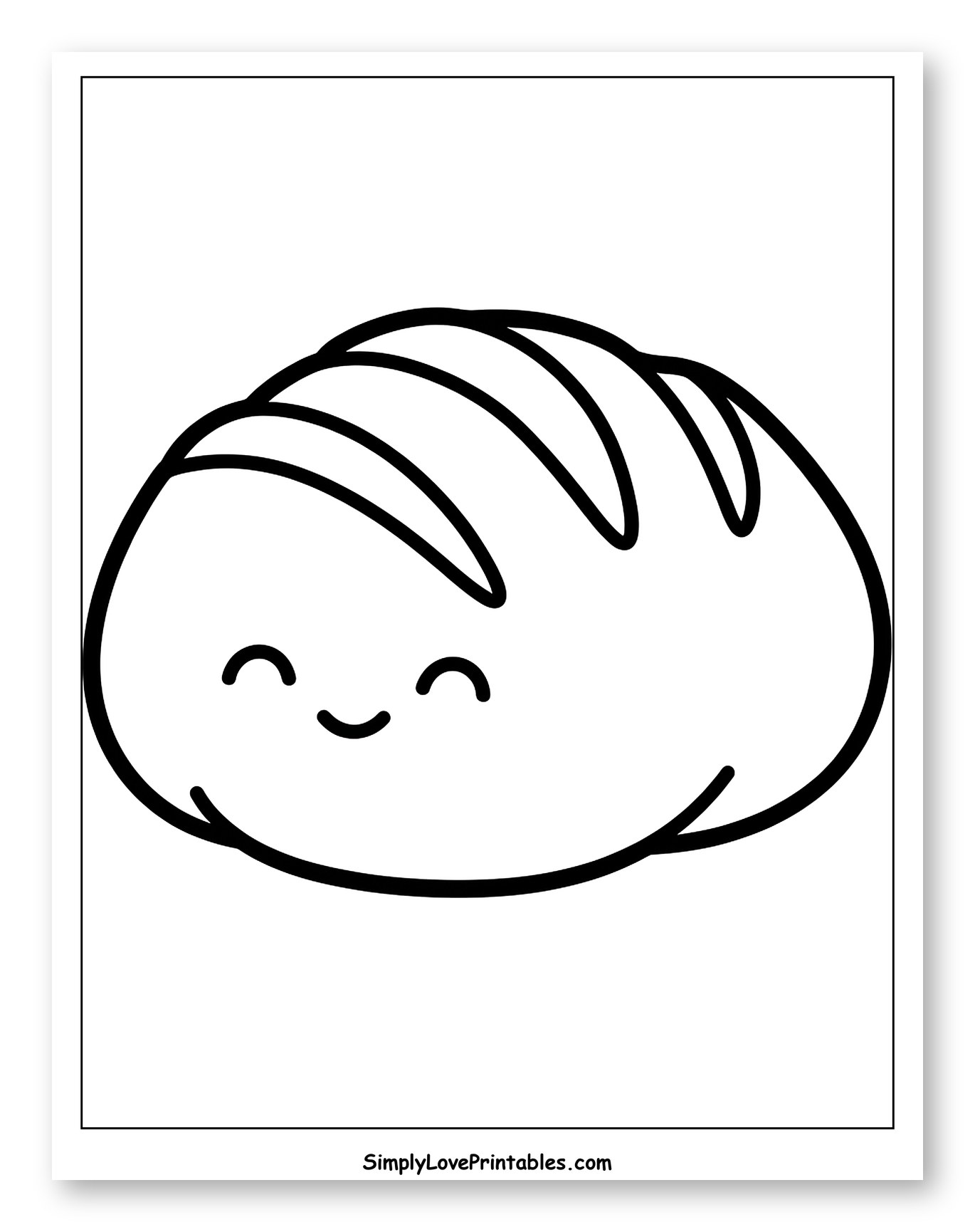 Smiling Bread Loaf Character