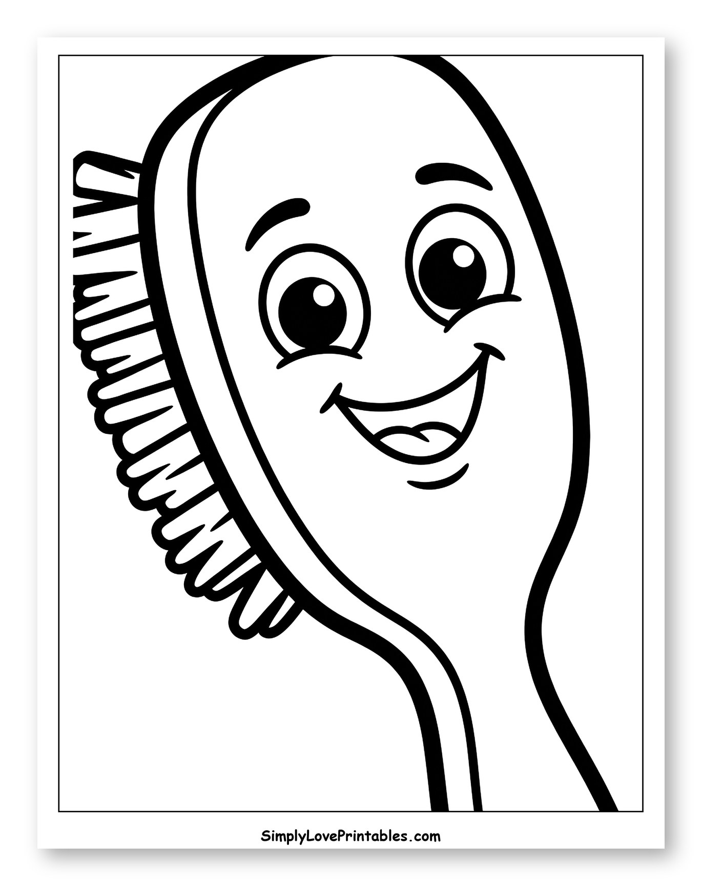 Smiling Cartoon Hair Brush