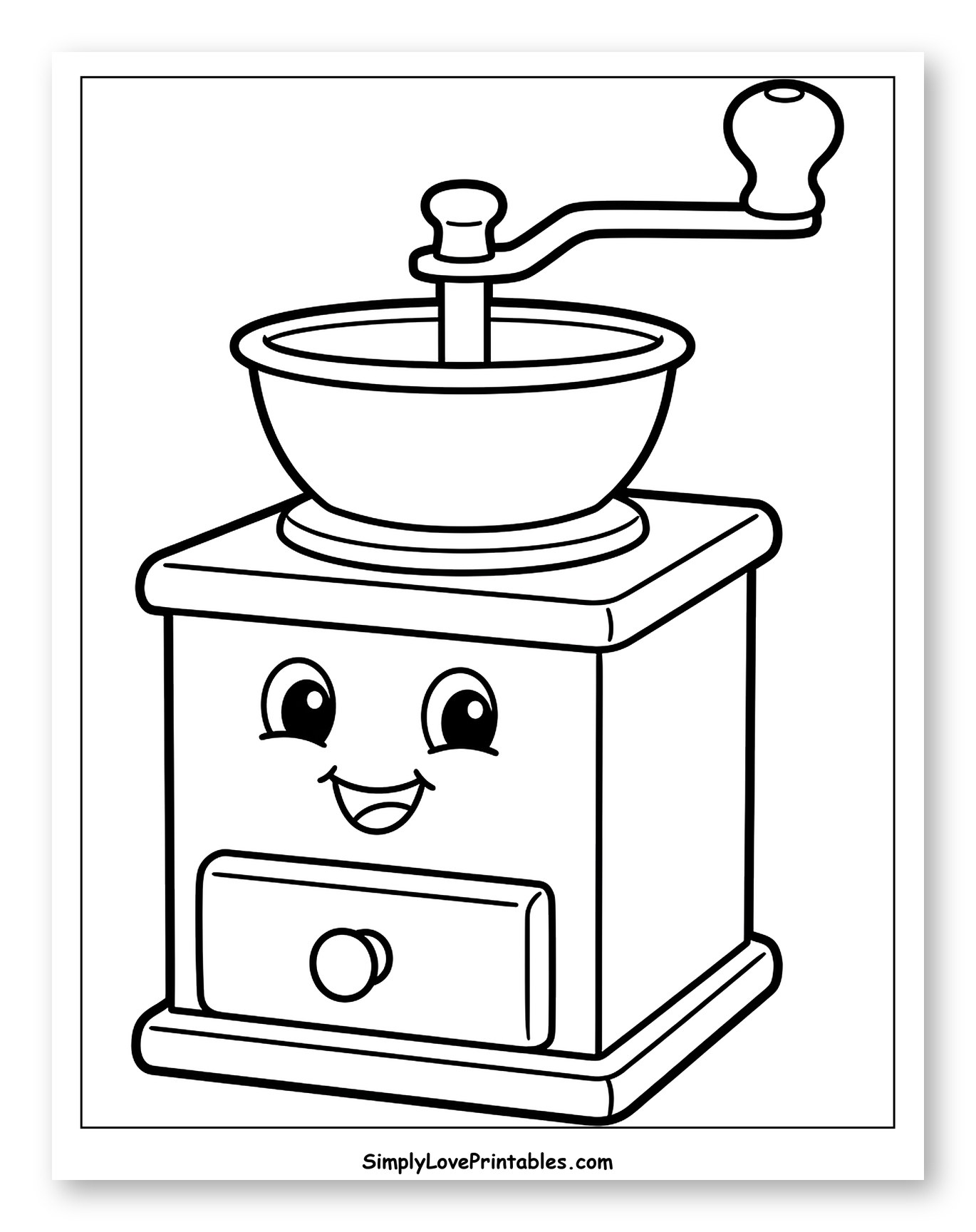 Smiling Cartoon Manual Coffee Grinder
