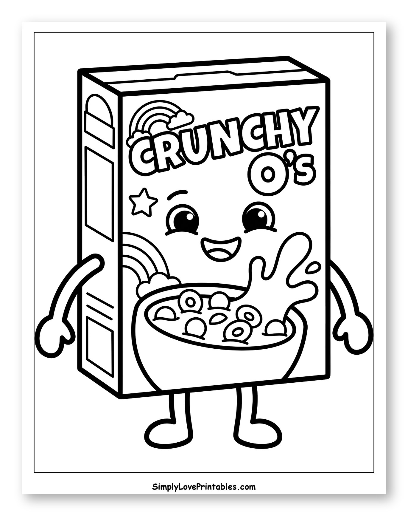 Smiling Crunchy O's Cereal Box Character
