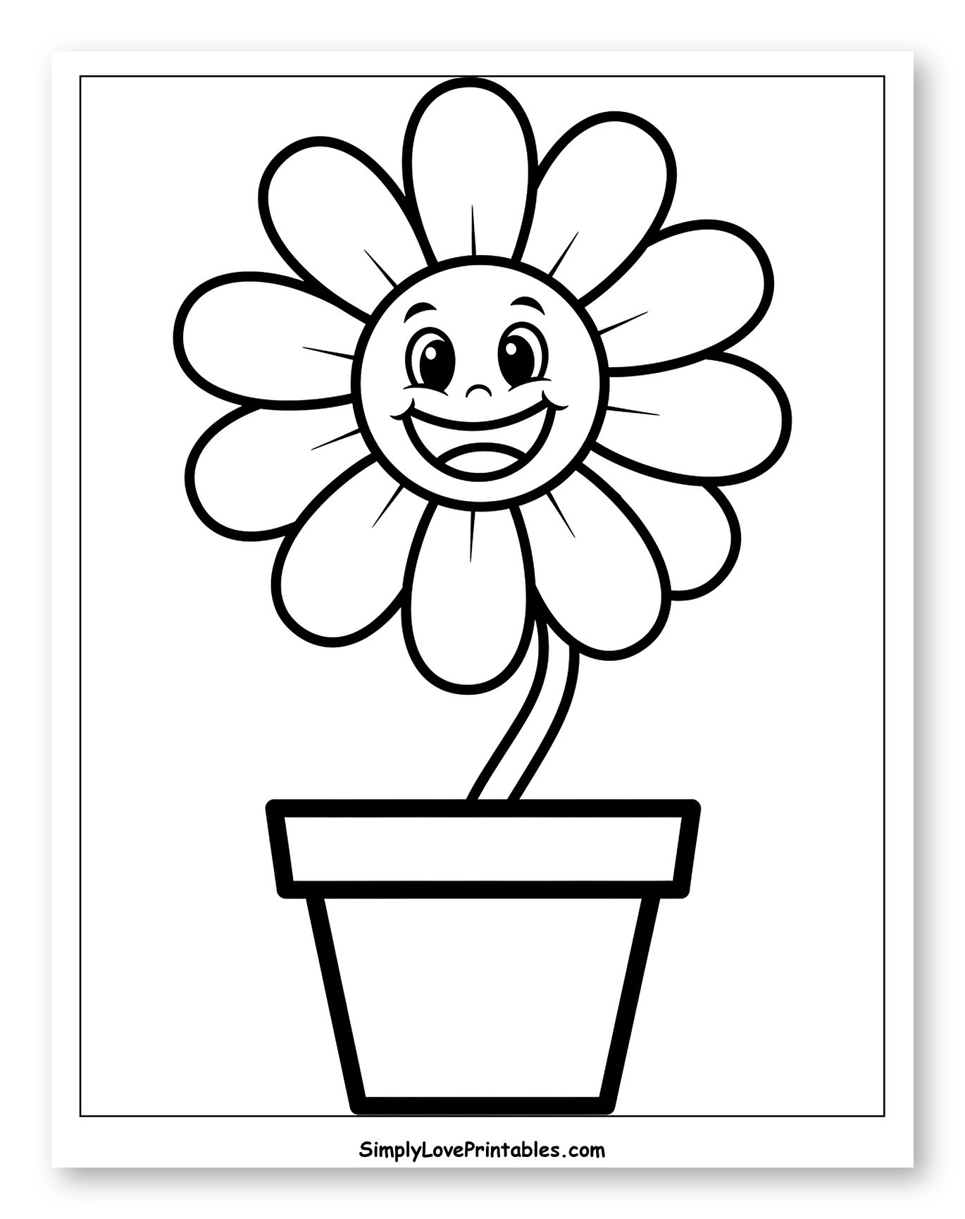Smiling Daisy in a Flowerpot