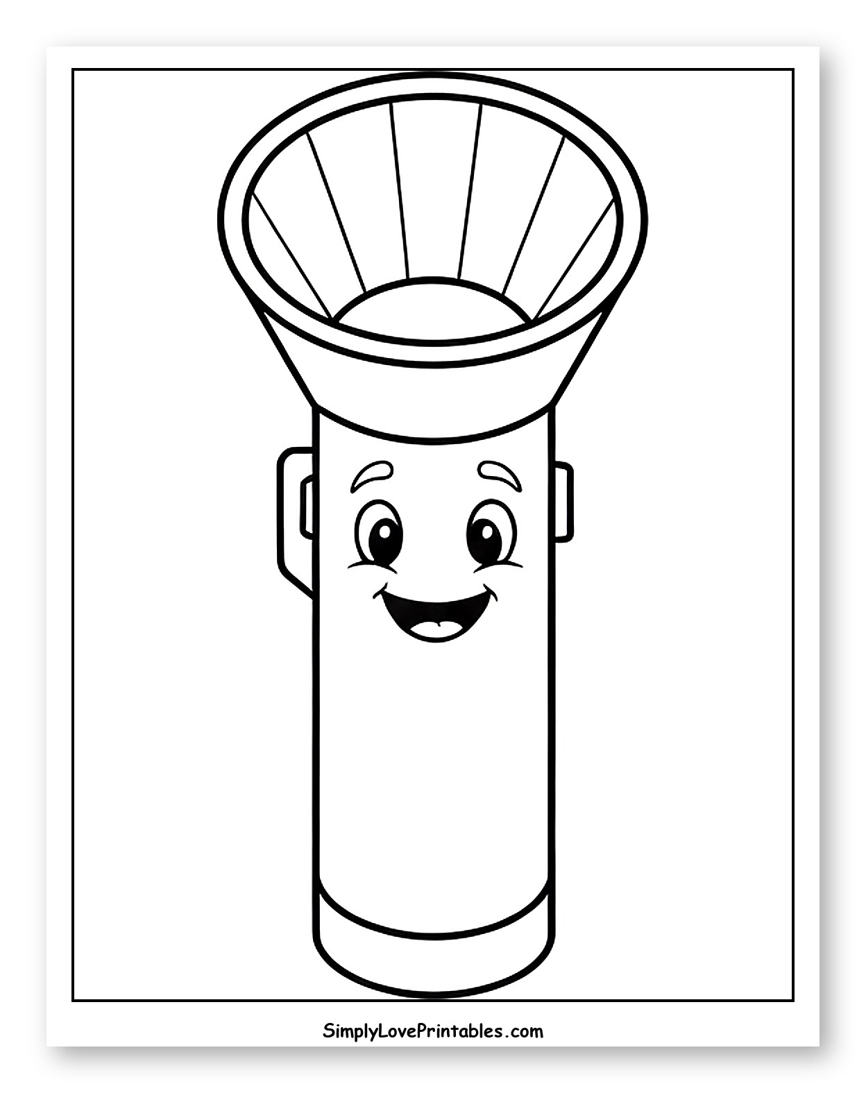 Smiling Flashlight with Face