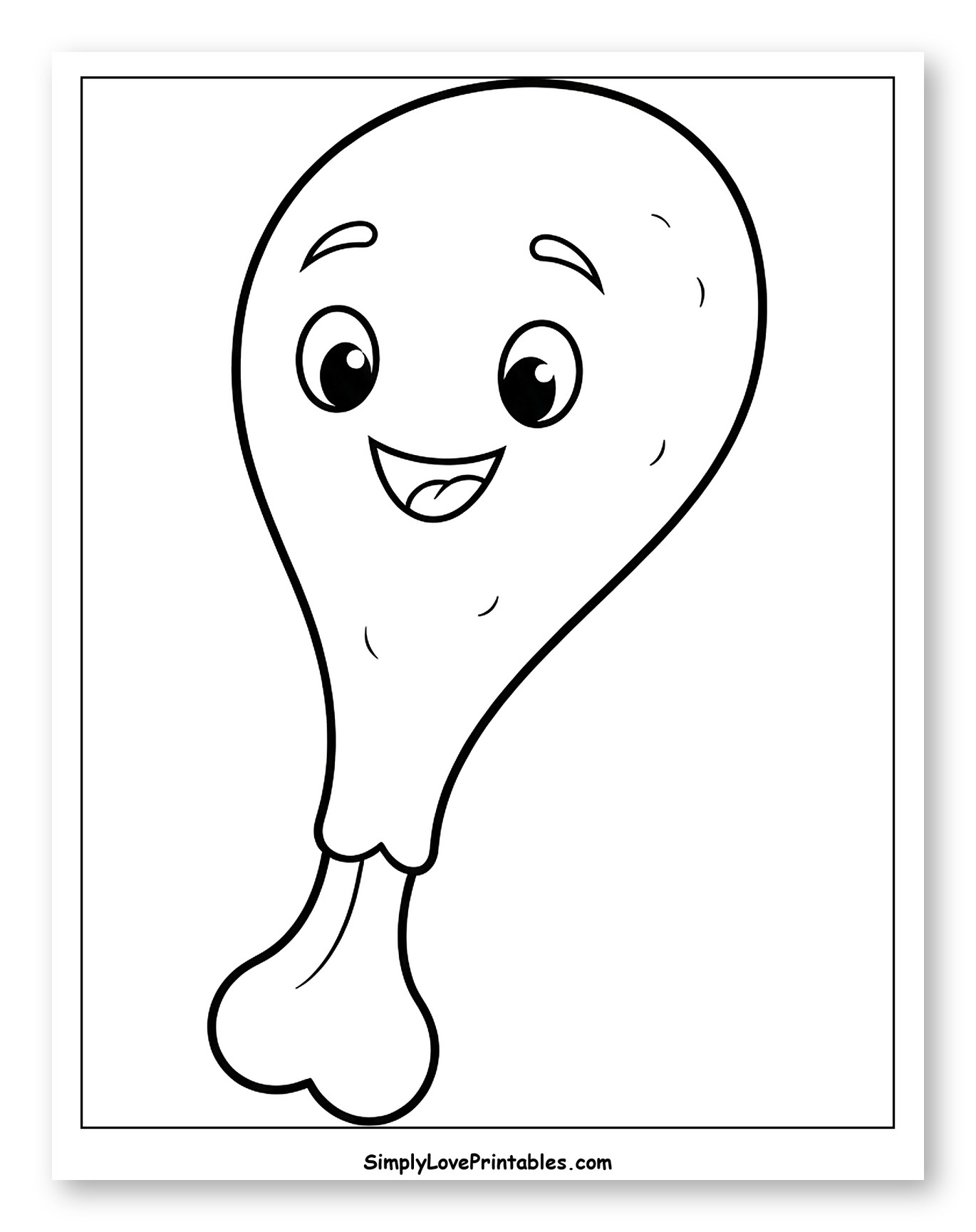 Smiling Fried Chicken Drumstick