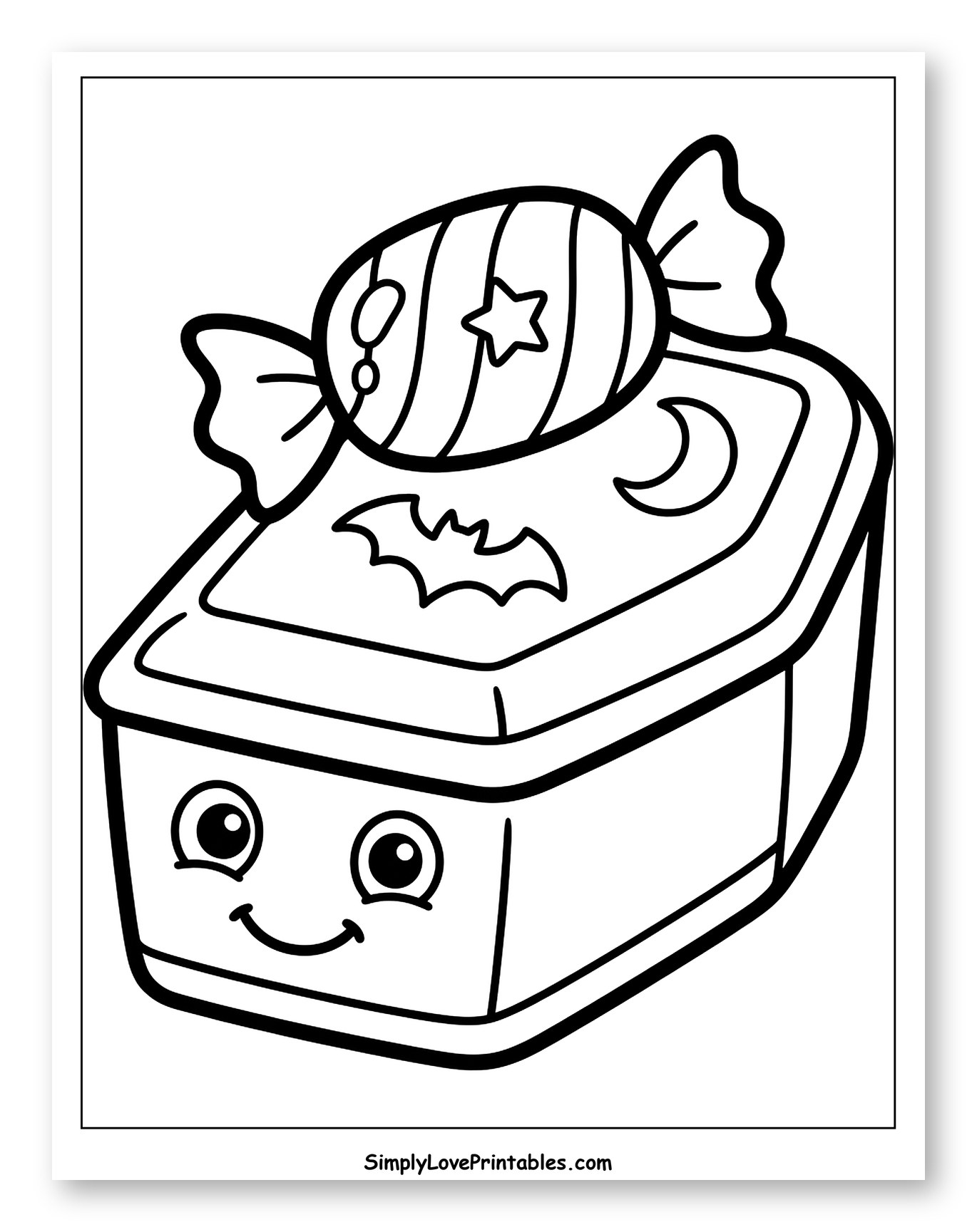 Smiling Halloween Coffin with Candy