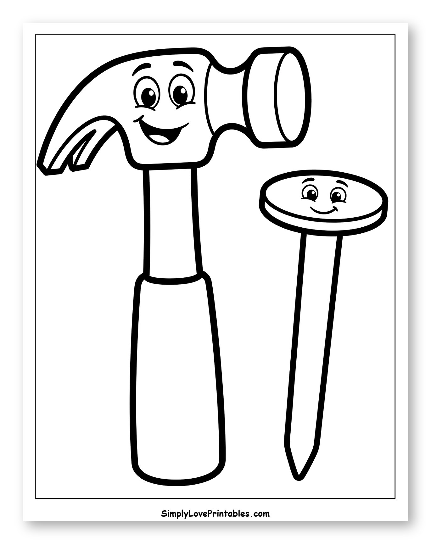 Smiling Hammer and Nail Friends