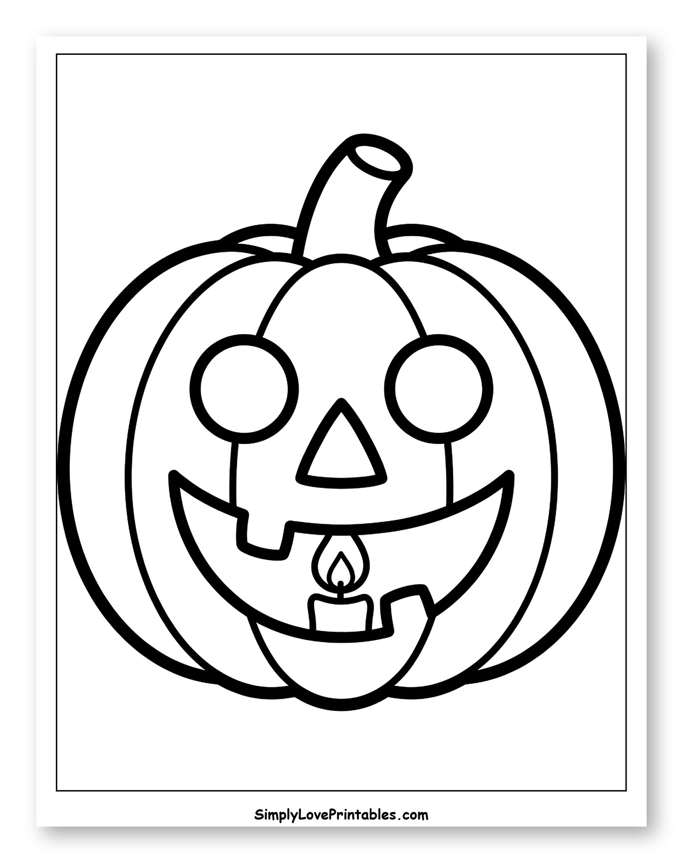 Smiling Jack-o'-lantern with Candle Inside