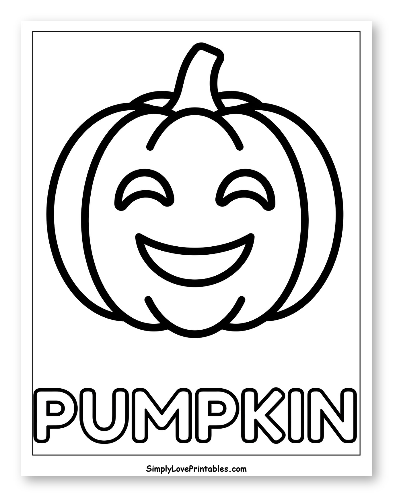Smiling Jack-o'-Lantern with Pumpkin Text