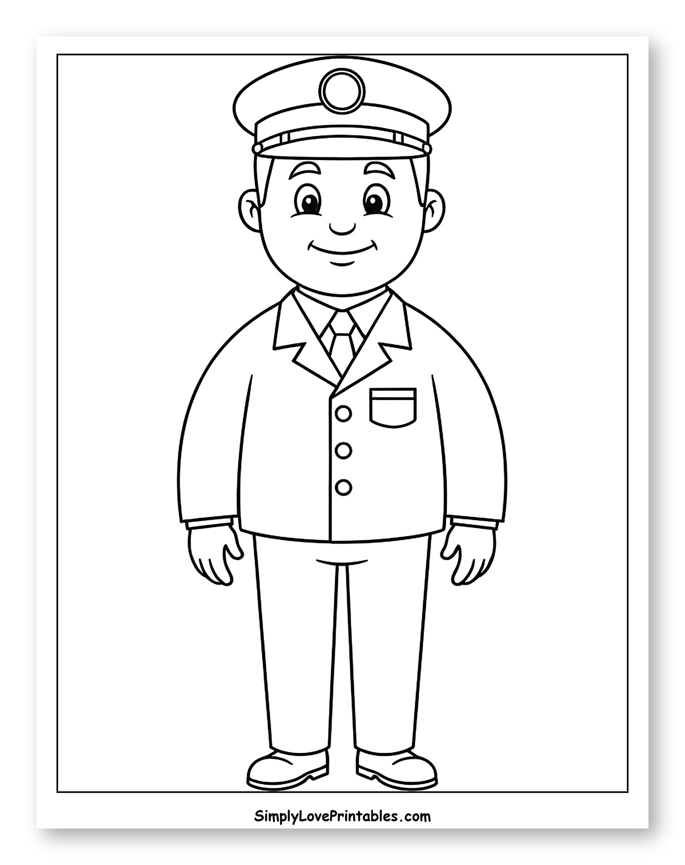 Smiling Mailman in Uniform