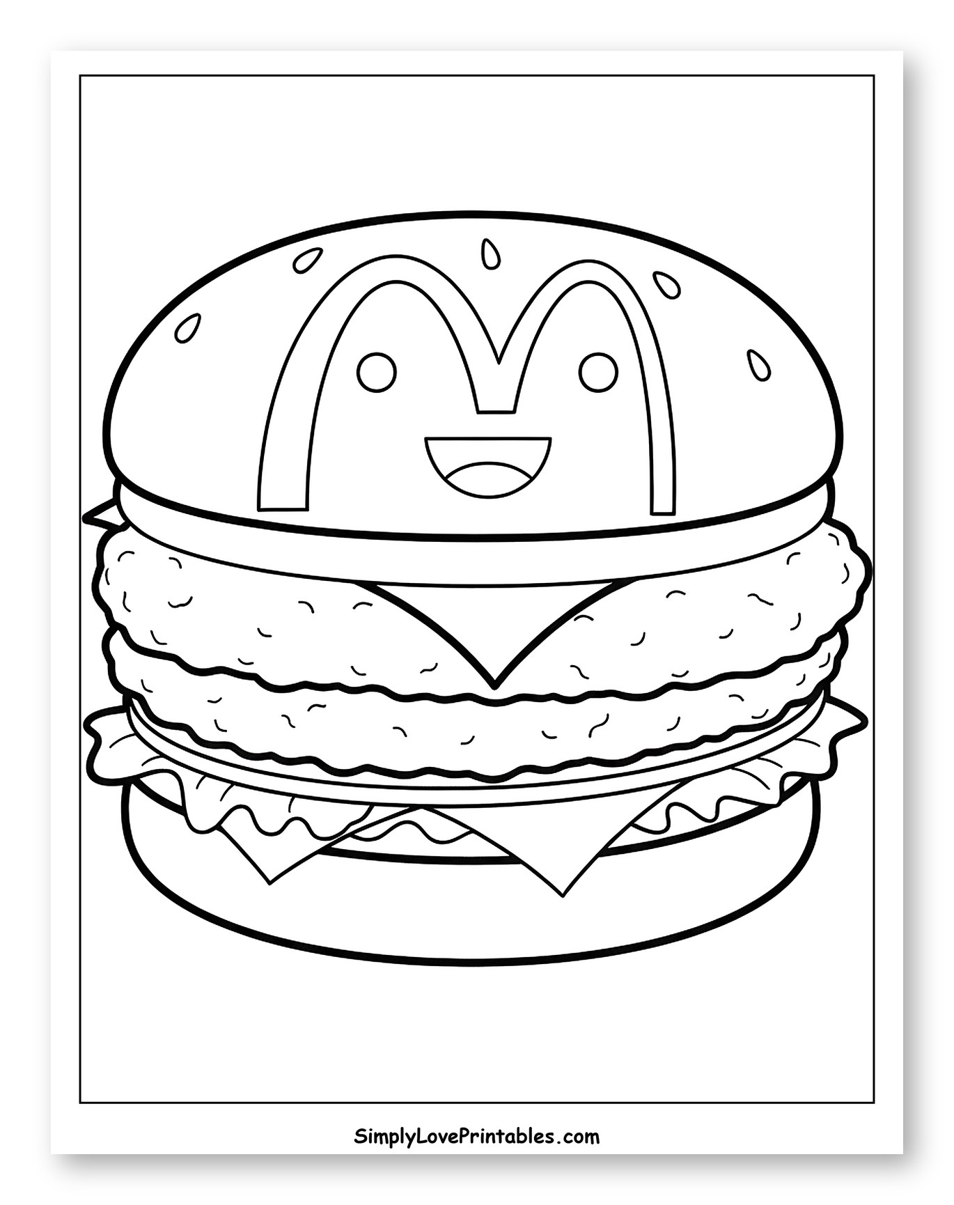 Smiling McDonald's Double Cheeseburger with Lettuce