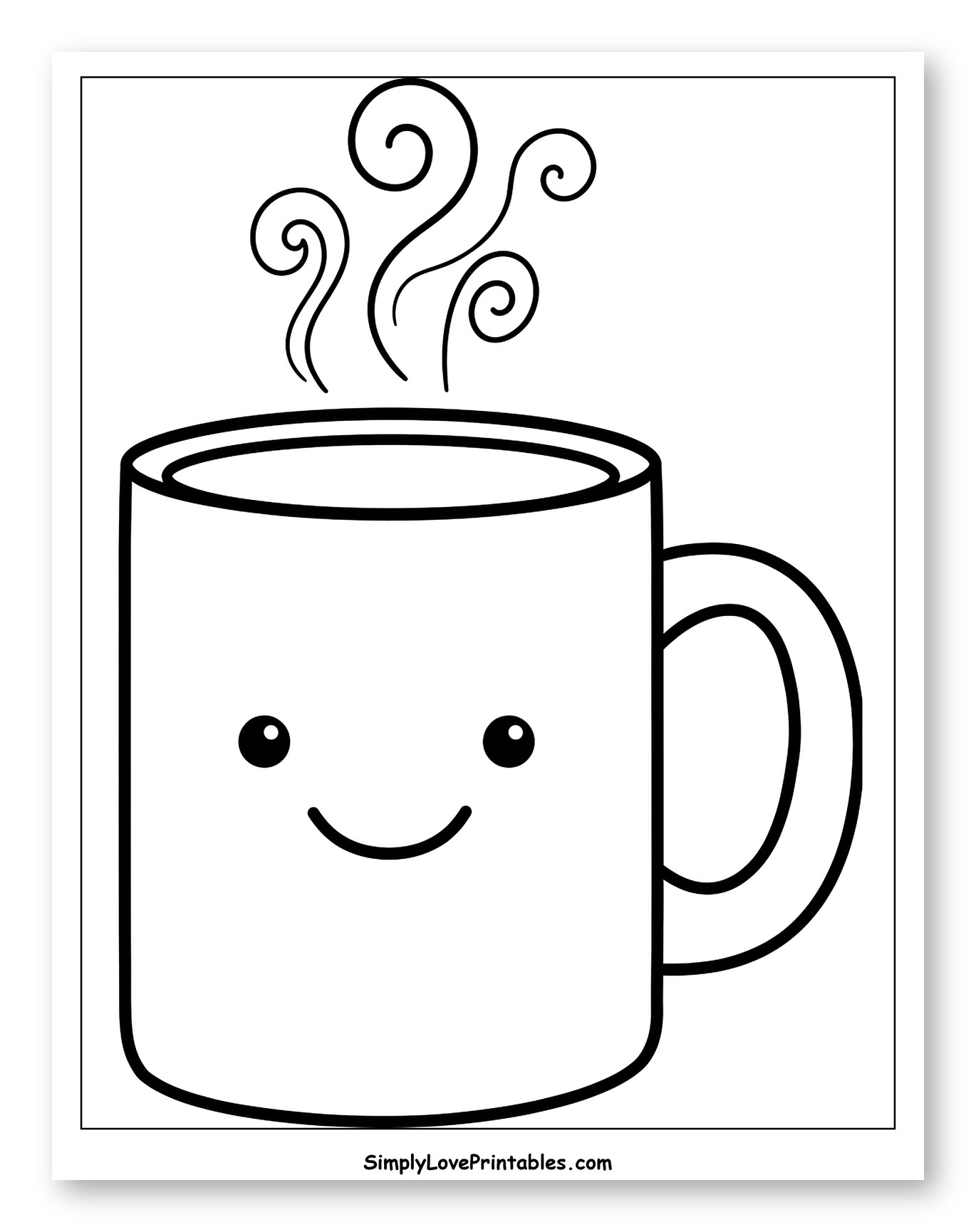 Smiling Mug with Swirling Steam