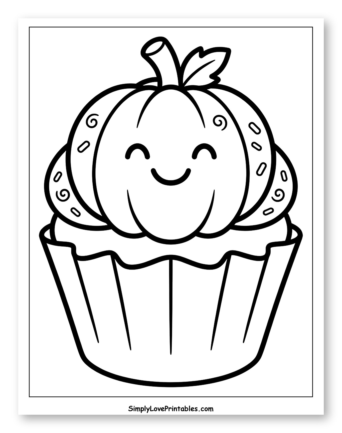 Smiling Pumpkin Halloween Cupcake