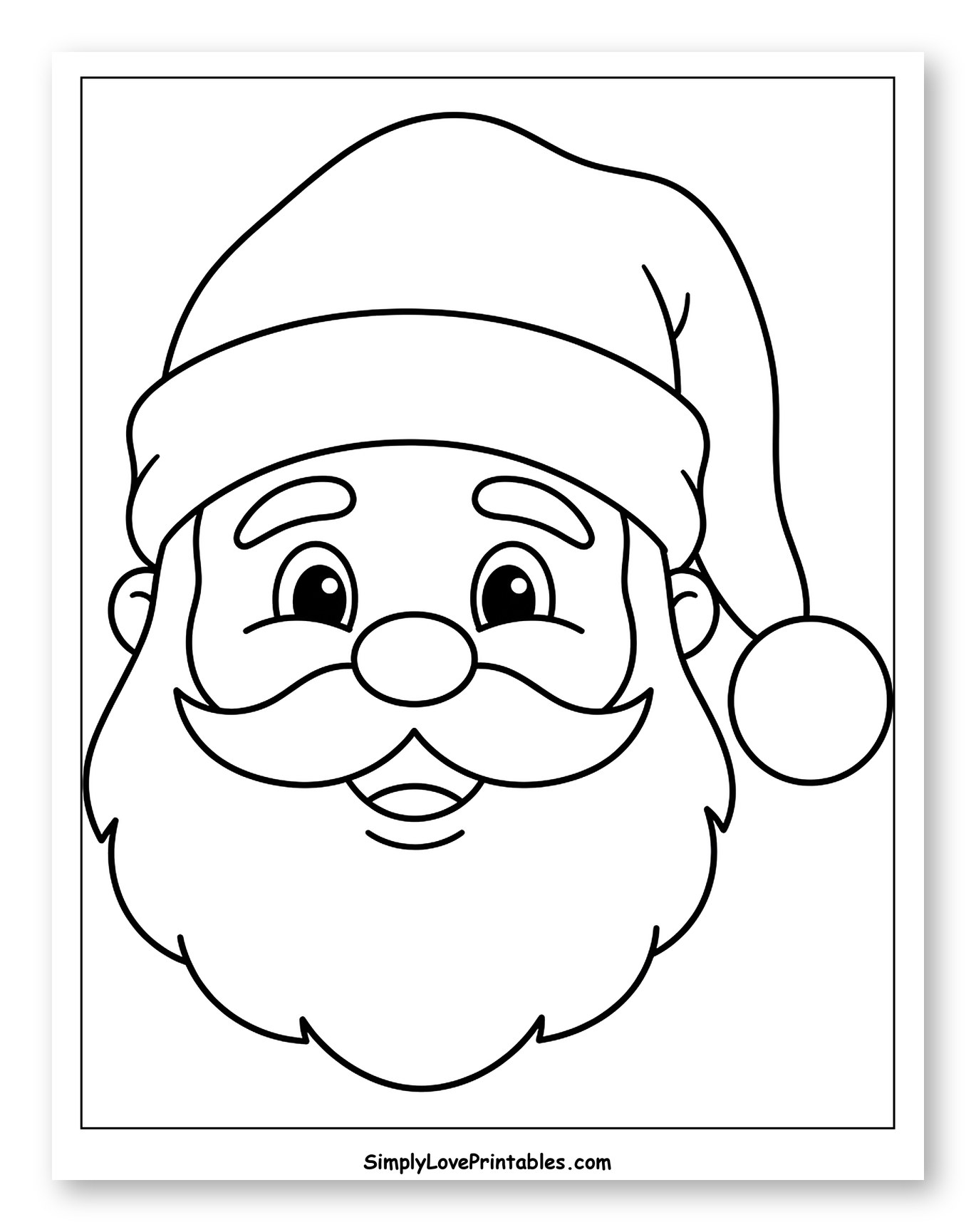 Smiling Santa Claus Wearing His Festive Hat