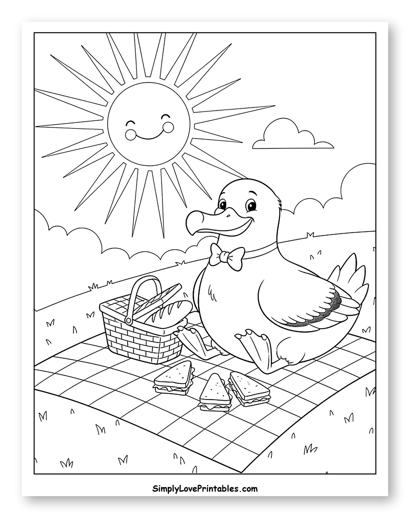 Smiling Sun and Duck's Picnic