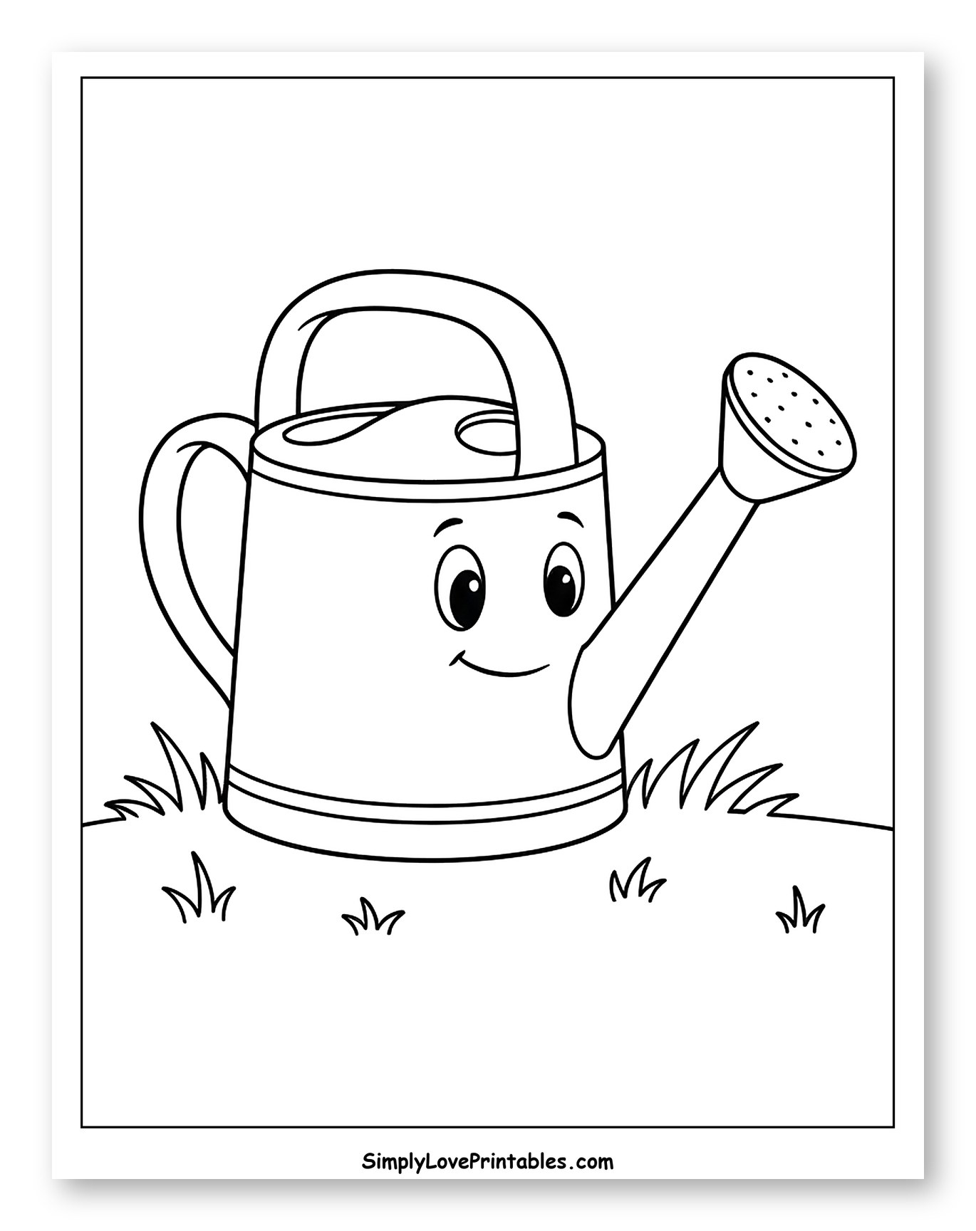 Smiling Watering Can in the Garden