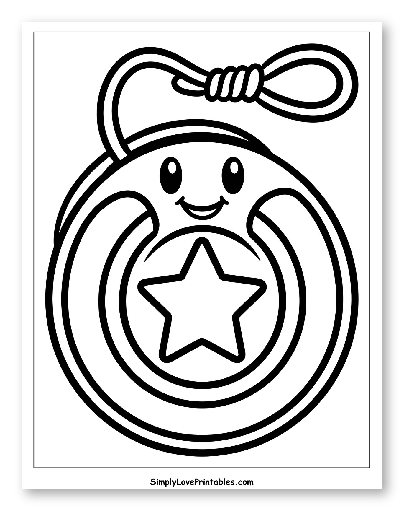 Smiling Yo-Yo Toy with Star Design