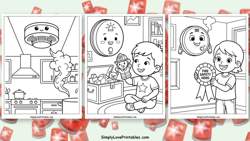 Smoke detector coloring pages featured image
