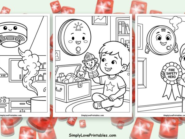 Smoke detector coloring pages featured image