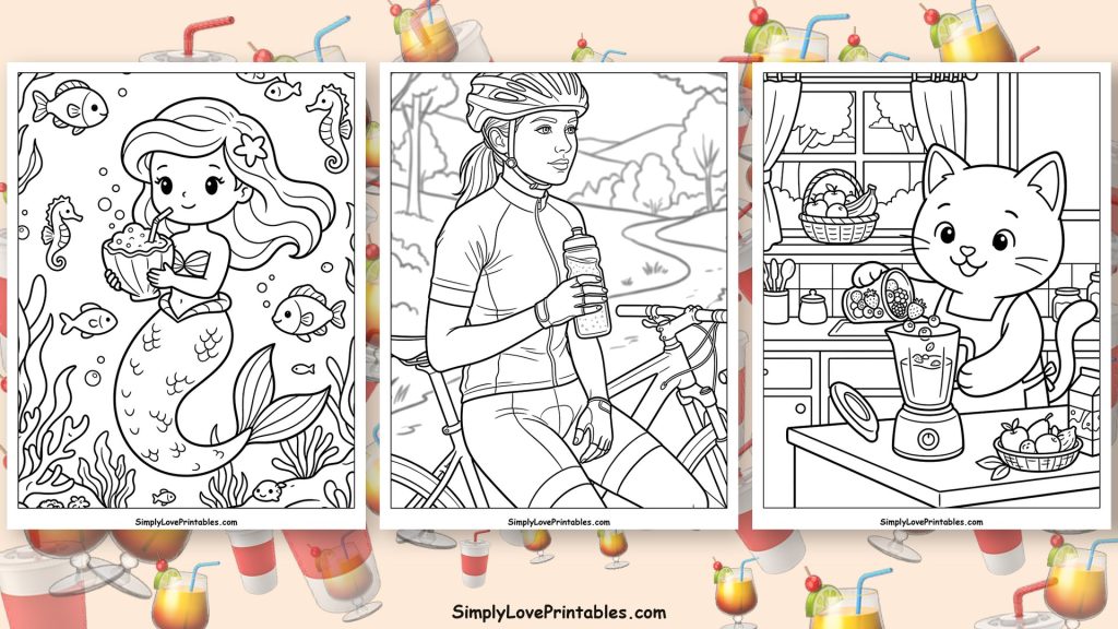 Smoothie coloring pages featured image