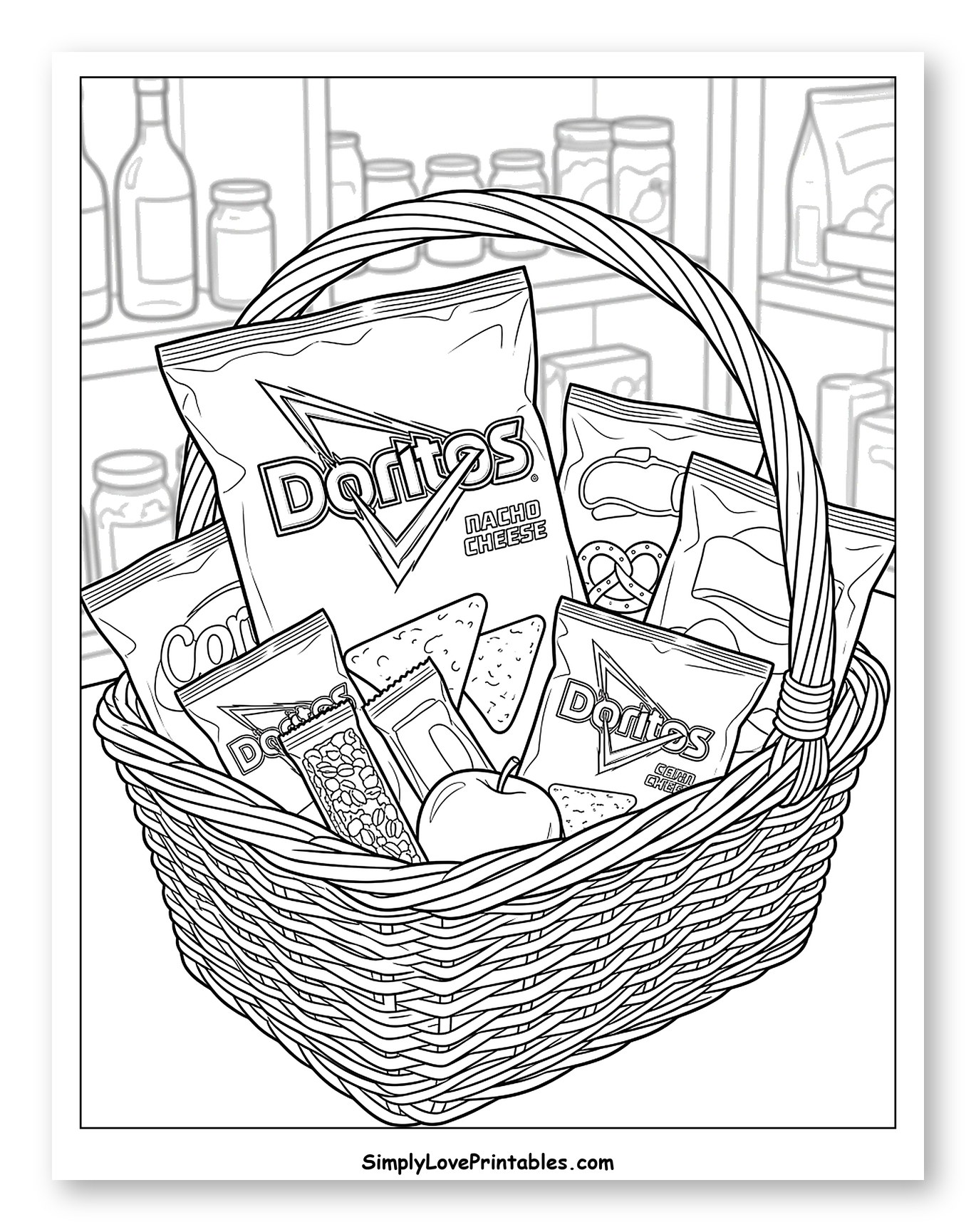 Snack Basket with Doritos and Other Treats