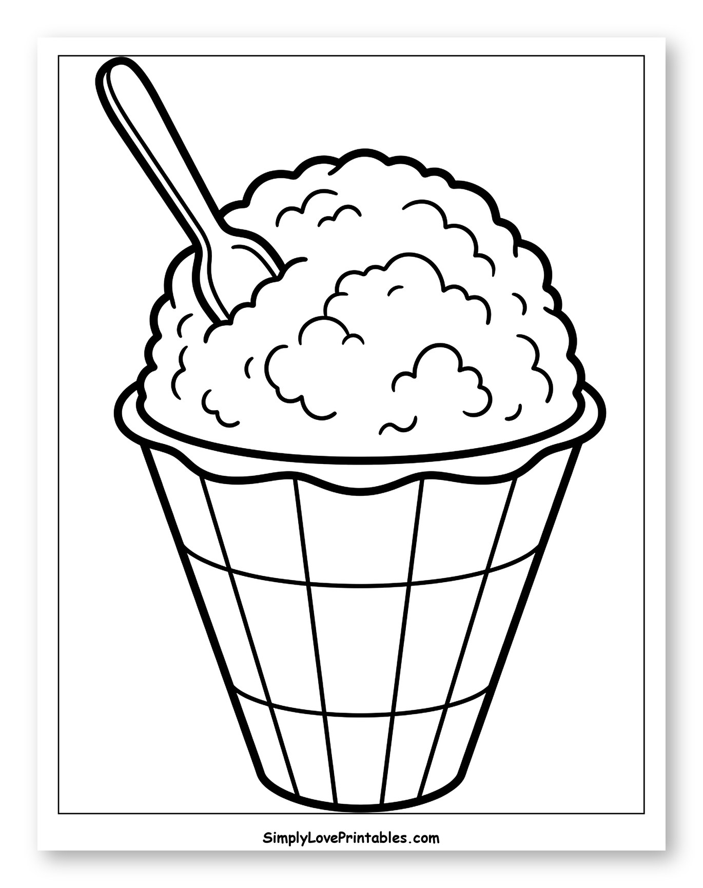 Snow Cone in Waffle Cup with Spoon
